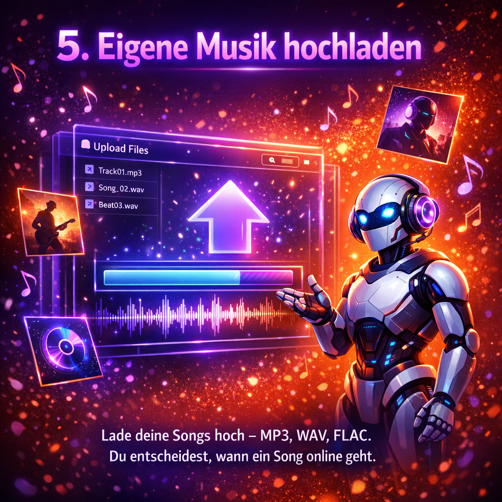 Eigene Songs hochladen & verdienen
